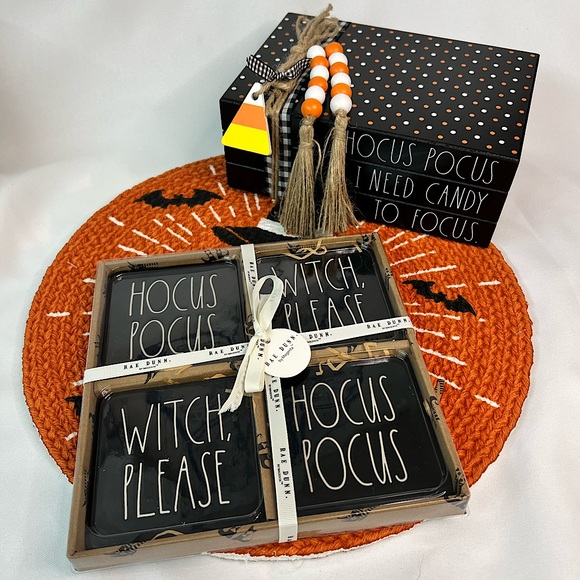 Rae Dunn Halloween Coaster Set Hocus Pocus Coasters - Picture 2 of 4
